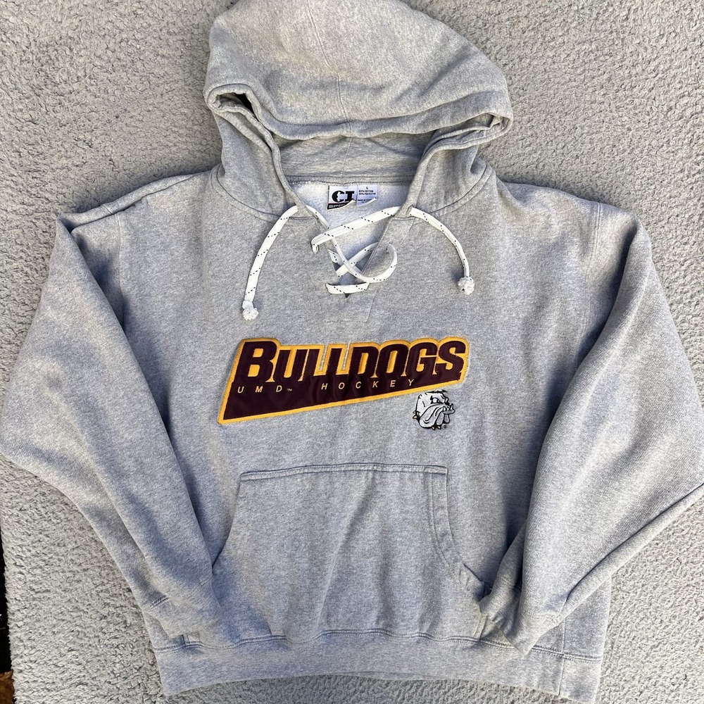 Vintage‎ University of Minnesota Duluth Hoodie UMD Bulldogs Hockey Sweatshirt